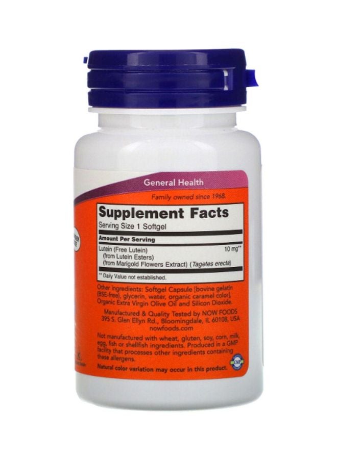 Now Foods Lutein Dietary Supplement 120 Softgels - Image 2