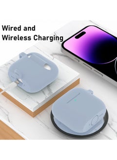 Generic Silicone Protective Case for Huawei FreeBuds Se 2/ Se 3 with Keychain Cover (Sky Blue)  - Image 2