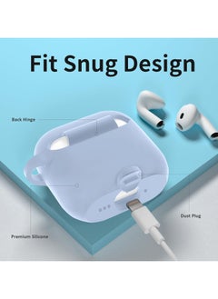 Generic Silicone Protective Case for Huawei FreeBuds Se 2/ Se 3 with Keychain Cover (Sky Blue)  - Image 3
