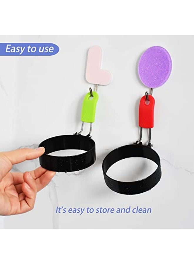 Yuroochii 4 Pack Egg Ring for Frying Eggs Stainless Steel Egg Mould Cooking Rings for Fried Egg Shaping Egg Muffins Pancakes - Image 4