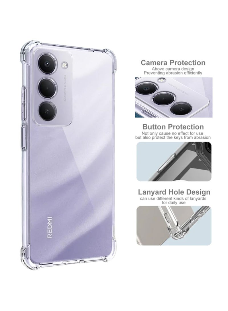 GMATE Xiaomi Redmi 15 4G/5G - Ultra Clear Flexible Shockproof Silicone  Back Cover With Raised Edge Bumps Protection - Transparent - Image 2