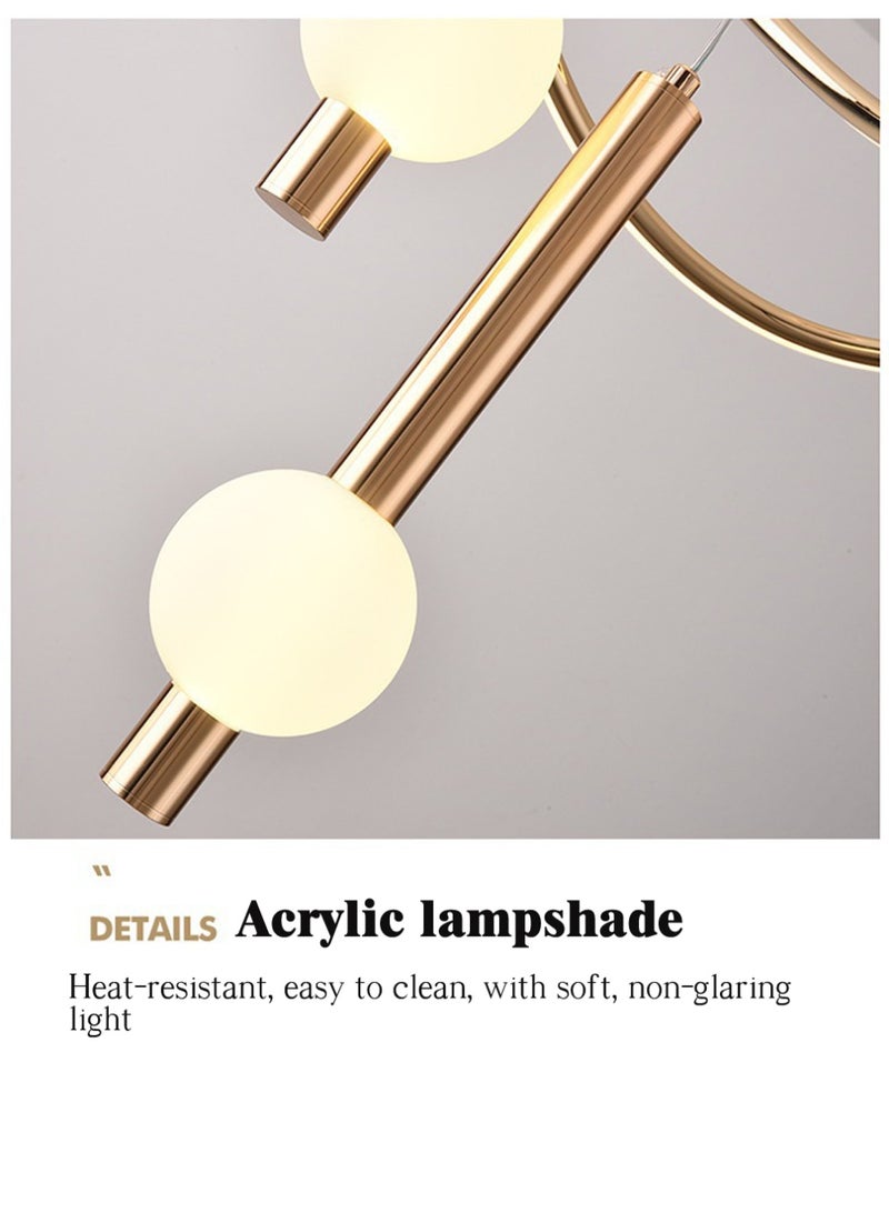 Lollipop-shaped LED pendant light with three light colors, remote control, and adjustable height. Ideal for living rooms, bedrooms, and above dining tables. - Image 5