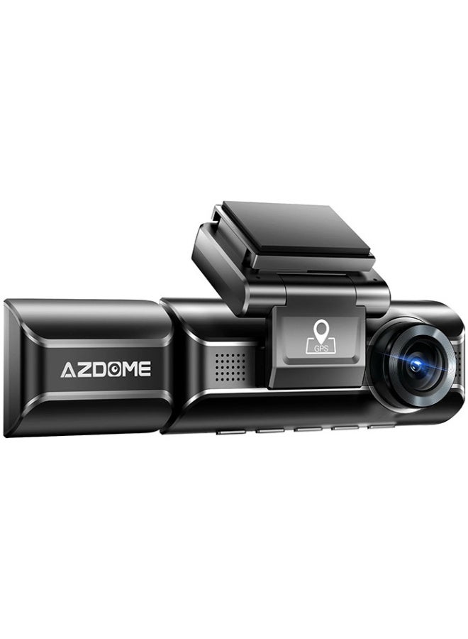 أزدوم "كاميرا AZDOME M550 Max للسيارات ثلاثية القنوات بدقة 4K مع شاشة 3.19 بوصة، رؤية ليلية WDR، تسجيل أمامي وخلفي وداخلي، ودعم وضع الوقوف 24 ساعة لحماية سيارتك ومراقبة مستمرة أثناء القيادة والسفر" - Image 2