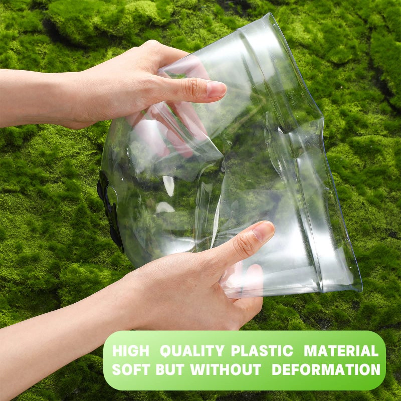 Remerry 20 Pack Garden Cloche Clear Bell Covers Freeze Protection Humidity Domes Plastic Dome 7.3 x 6.7 Inch with 60 Ground Securing Pegs and Plant Labels for Plants Seed Starting Greenhouse - Image 3