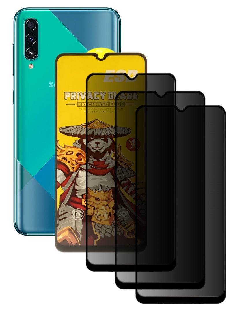ESD 3 Pieces Tempered Dustproof Privacy Glass Screen Protector Compatible For Samsung Galaxy A50s - Image 1