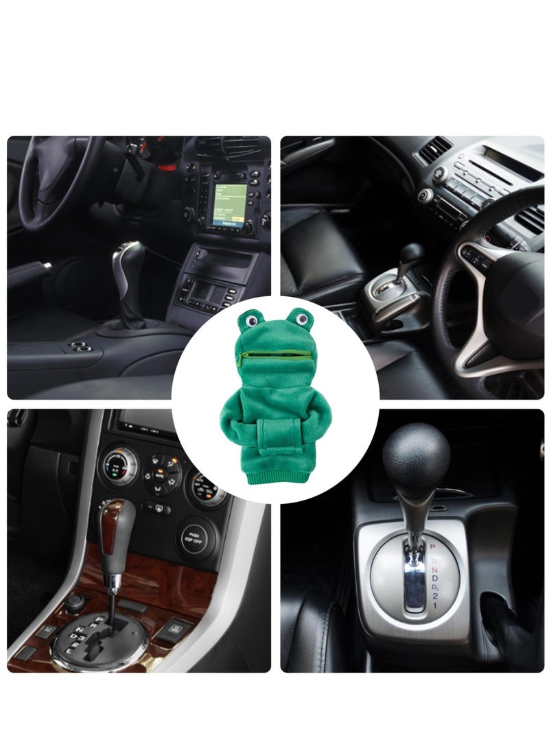 SYOSI Mini Gear Stick Hoodie  Universal Car Gear Stick Knob Cover Cute Frog Shark Gearstick Hoodie Funny Sweatshirt Hoodie for Car Shifter  Automotive Interior Accessories  Halloween Decor - Image 4