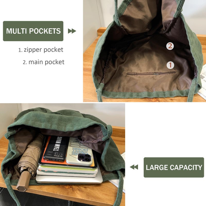 YAVCOOL Canvas Tote Bag for Women Large Hobo Shoulder Bag for Work Travel Casual Message Bag Tote Purse handbags - Image 5