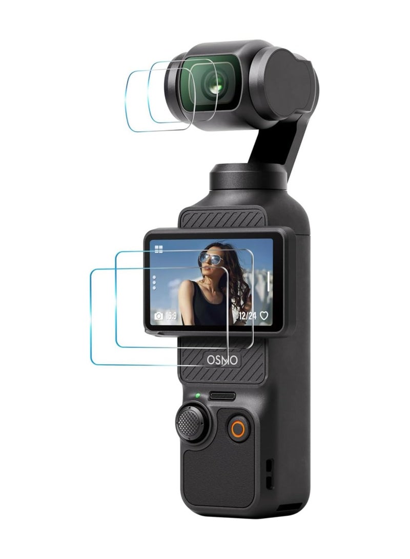 Screen Protector for DJI OSMO Pocket 3 Camera, 4-Piece Set, 2 Screen + 2 Lens Protectors, Tempered Glass  - Image 1
