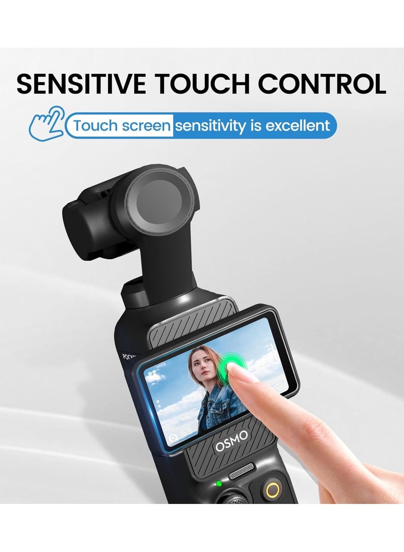Screen Protector for DJI OSMO Pocket 3 Camera, 4-Piece Set, 2 Screen + 2 Lens Protectors, Tempered Glass  - Image 4