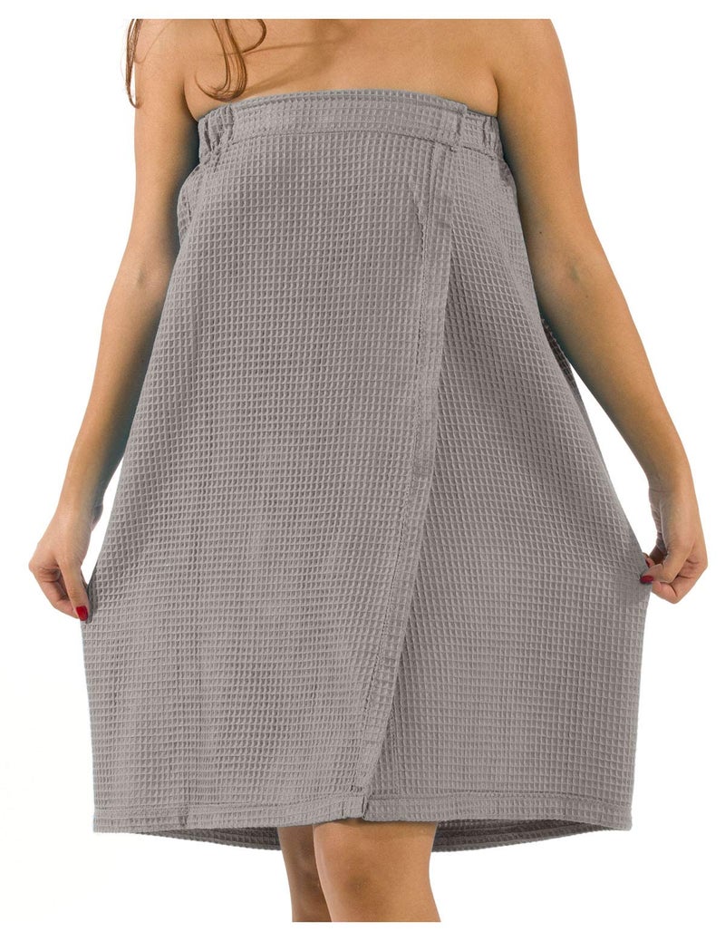 byLora BY LORA Women's Spa Wrap Women's Shower Waffle Robes with Adjustable Closure Lightweight Waffle Thigh Length Body Wraps for Beach Spa Gym Bath Pool S-XXXL - Image 1
