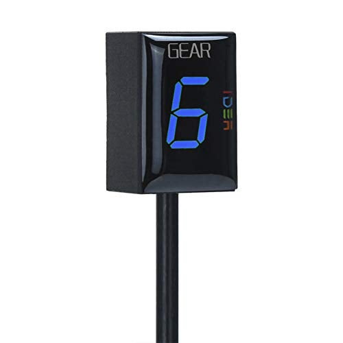 IDEA Waterproof Motorcycle Gear Indicator for Yamaha, Motorcycle LED Digital Display Shift Lever Sensors for Yamaha (Blue) - Image 1
