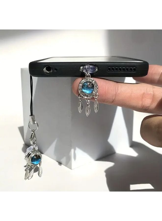 Starry Sky Dreamcatcher Phone Dust Plug For iPhone 6 14 Pro Max With Lanyard Christmas Gift - Image 4