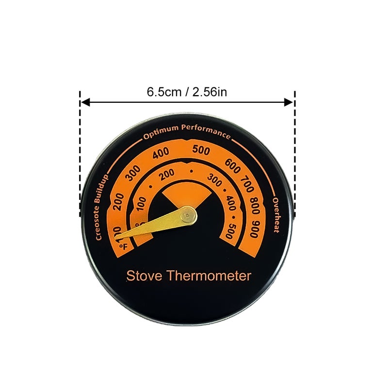 Wood Stove Thermometer Magnetic Oven Stove Temperature Meter Stove Top Thermometer for Wood Burning Stoves / Gas Stoves / Pellet Stove / Stove Pipe Avoiding Stove Fan Damaged by Overheat - Image 5
