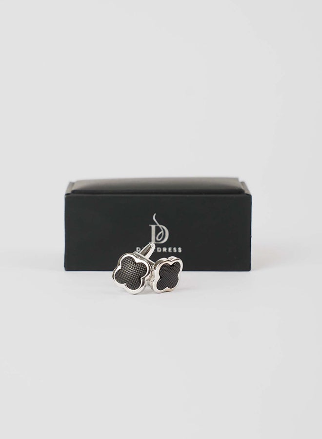 Dalydress Men Cuff-Link M Silver/Black - Image 1