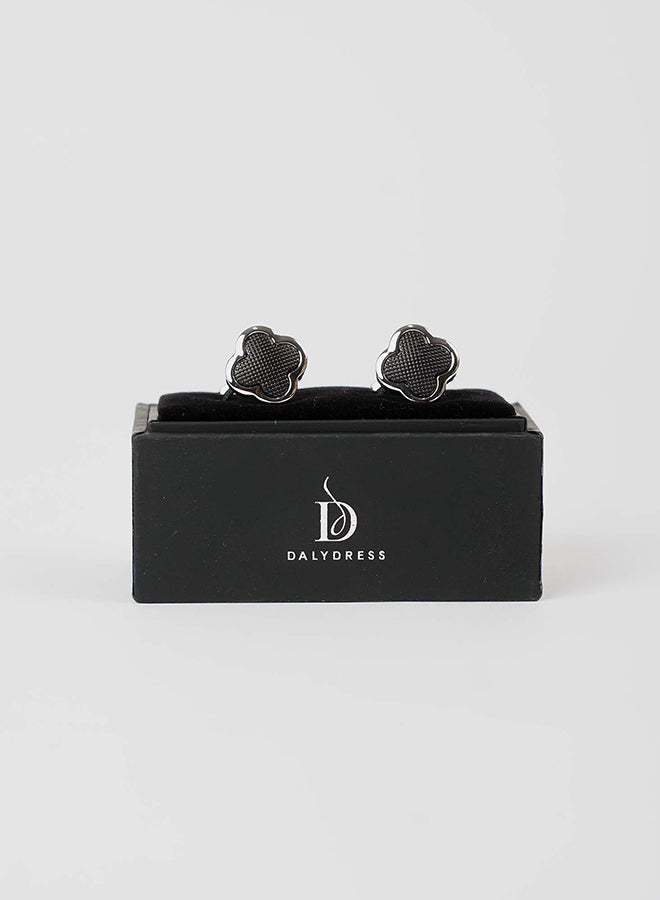 Dalydress Men Cuff-Link M Silver/Black - Image 3