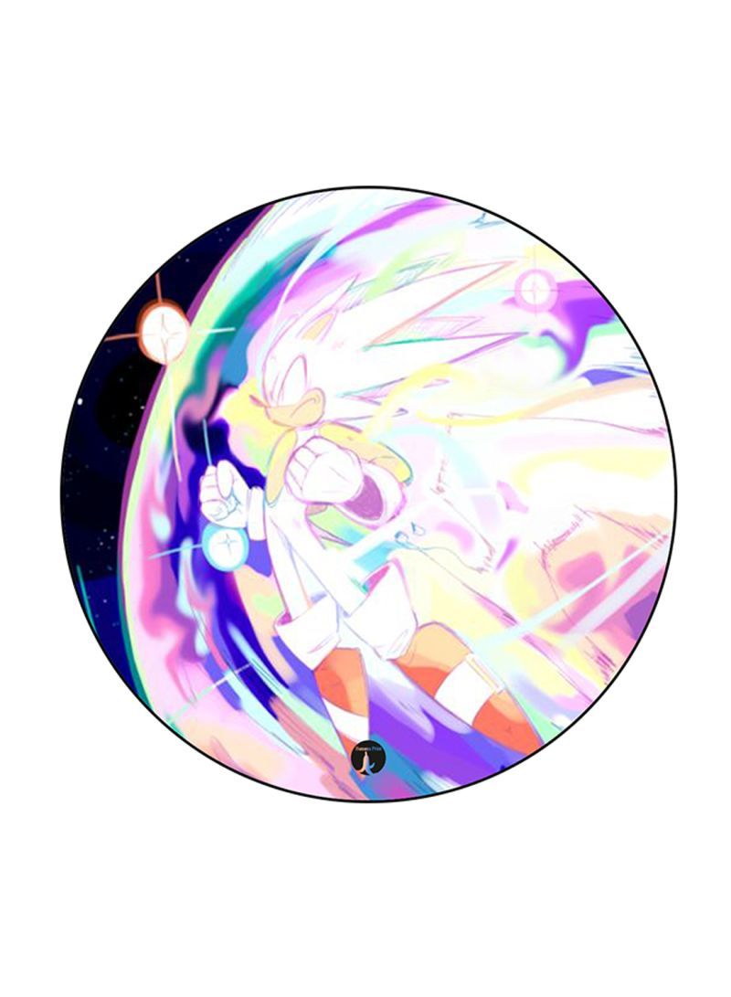 RKN Video Game Sonic Printed Mouse Pad Round  Multicolour