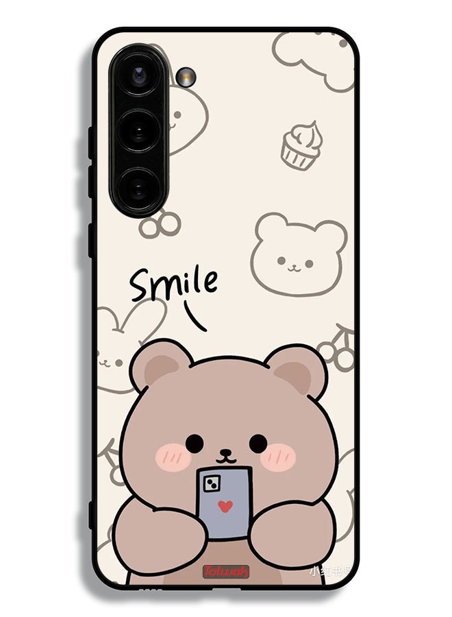 Tolwak Samsung Galaxy S23 5G Protective Case Cover Smile Bear Art - Image 3