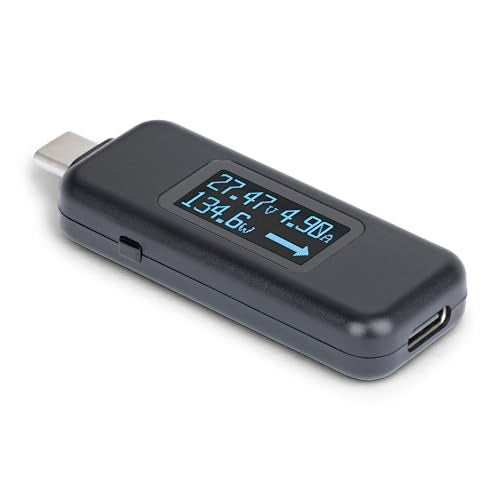 StarTech.com USB-C Power Tester, Digital Multimeter, Bi-Directional Voltage and Current Meter, 240W PD EPR, Cable/Port Tester - Image 1