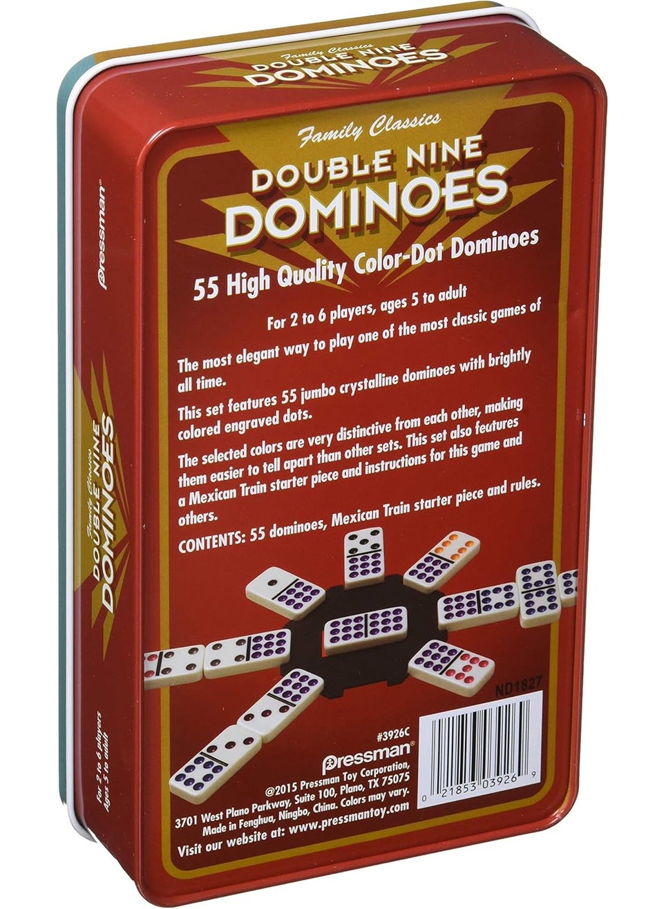 Pressman Pressman Dominoes Double 9 in tin  - Image 2