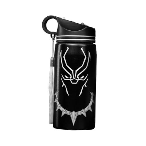 Gritzo Black Panther Sipper Bottle (Black, 500ml) | BPA Free, Leak-Proof - Image 1