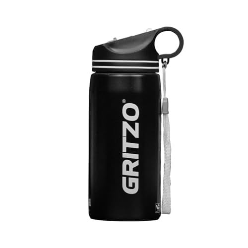 Gritzo Black Panther Sipper Bottle (Black, 500ml) | BPA Free, Leak-Proof - Image 2