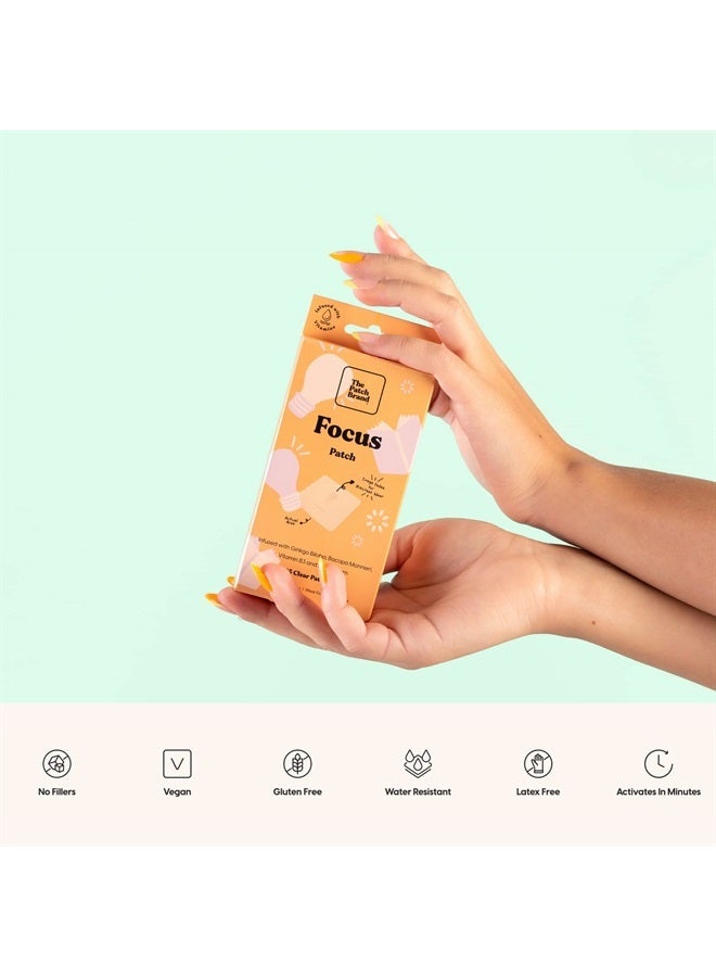 The Patch Brand Focus Patches | Supports Brain Function with B3 and Magnesium | All Natural Vitamins & Mineral Patch Plant Based and Cruelty Free Water Resistant Patches That Last All Day - Image 5