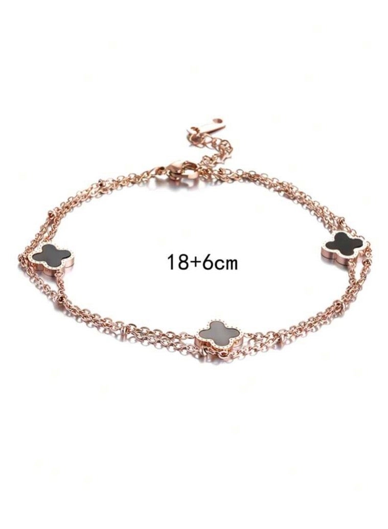 نون-شى اسوارة نسائية أنيقة مطلية باللون الذهبي عيار 18 - Image 3