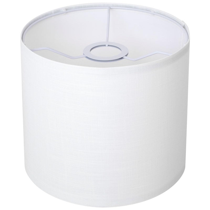 White Linen Small Drum Lampshade 866 Top x 866 Bottom x 787 High Lamp Shade Lamp Shade Replacement for Table and Floor Lamps Pendant LightHandcrafted LampshadeEasy Assembly