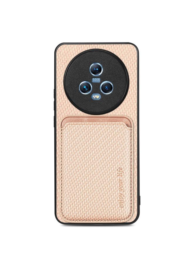 اس-توب جراب هاتف مغناطيسي من ماج سيف لهاتف Honor Magic5 مصنوع من ألياف الكربون والجلد - Image 1