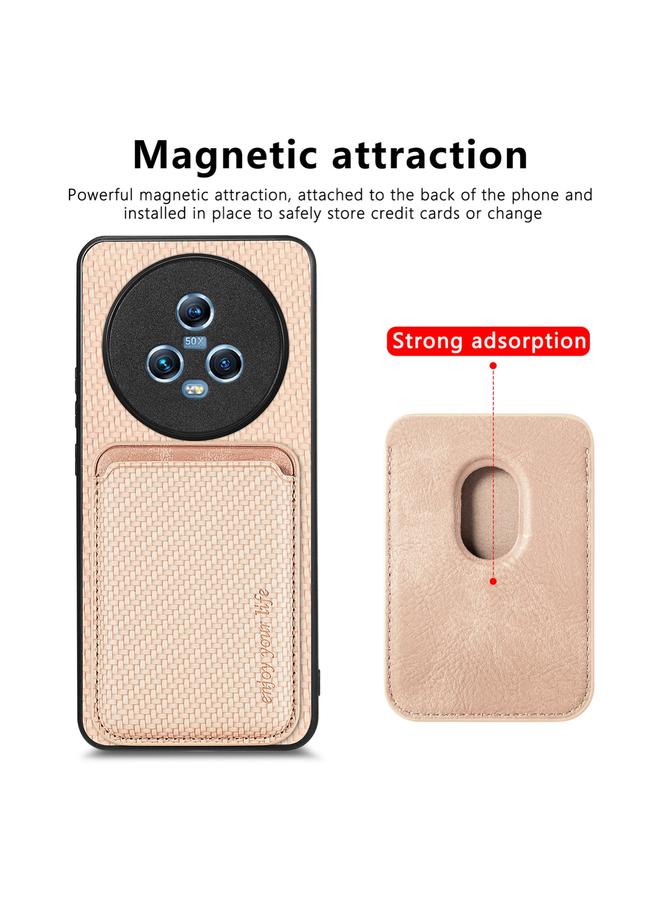 اس-توب جراب هاتف مغناطيسي من ماج سيف لهاتف Honor Magic5 مصنوع من ألياف الكربون والجلد - Image 4