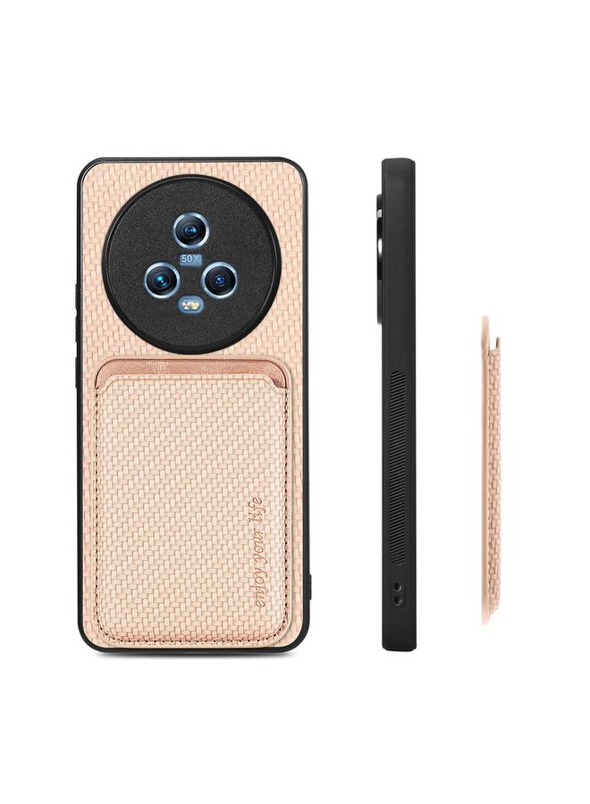 اس-توب جراب هاتف مغناطيسي من ماج سيف لهاتف Honor Magic5 مصنوع من ألياف الكربون والجلد - Image 2