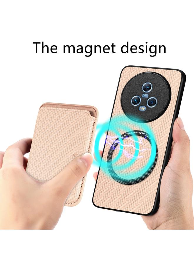 اس-توب جراب هاتف مغناطيسي من ماج سيف لهاتف Honor Magic5 مصنوع من ألياف الكربون والجلد - Image 5