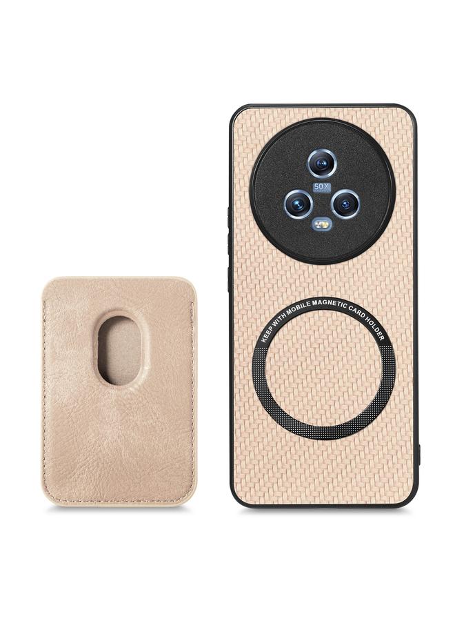 اس-توب جراب هاتف مغناطيسي من ماج سيف لهاتف Honor Magic5 مصنوع من ألياف الكربون والجلد - Image 3