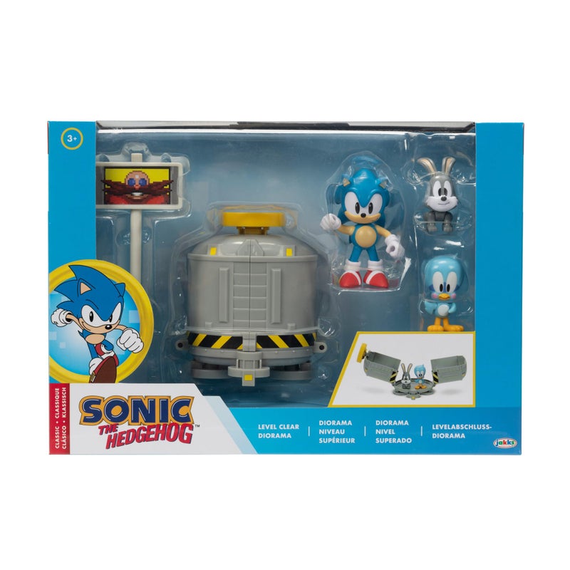 Sonic The Hedgehog 2.5" Level Clear Diorama with Sonic, flicky & Pocky - Image 3