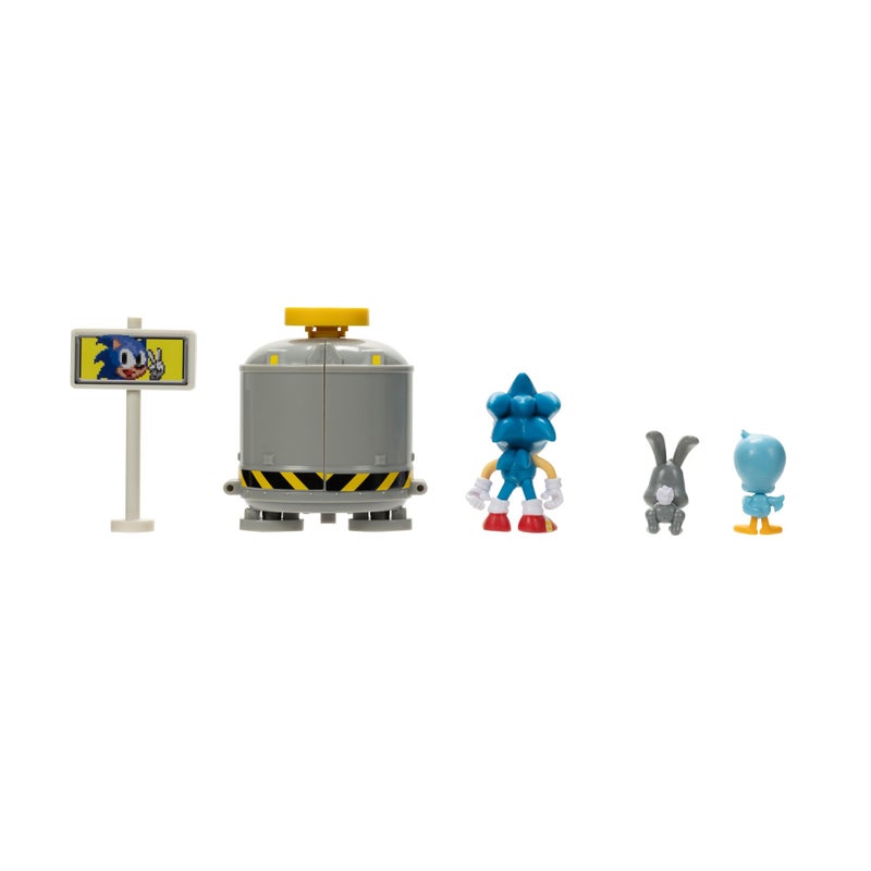 Sonic The Hedgehog 2.5" Level Clear Diorama with Sonic, flicky & Pocky - Image 2