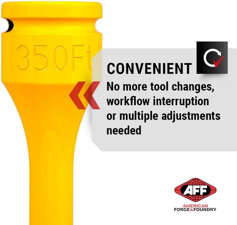 AFF Torque Limiting Extension, 3/4" Drive, 350 ft/lbs, Yellow, 40308 - Image 4