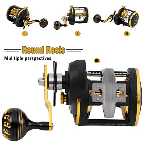 Burning Shark Towing Spool Sole Level Wind Reels, Pull Reels Boat Fishing Fishing Ocean for Sea Bass Salmon (STC40) - Image 2