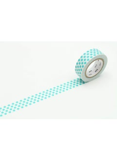 MT mt Washi Masking Tape Polka Dots, 15 mm x 10 mtrs Shade - soda, (Pack of 1)  - Image 1