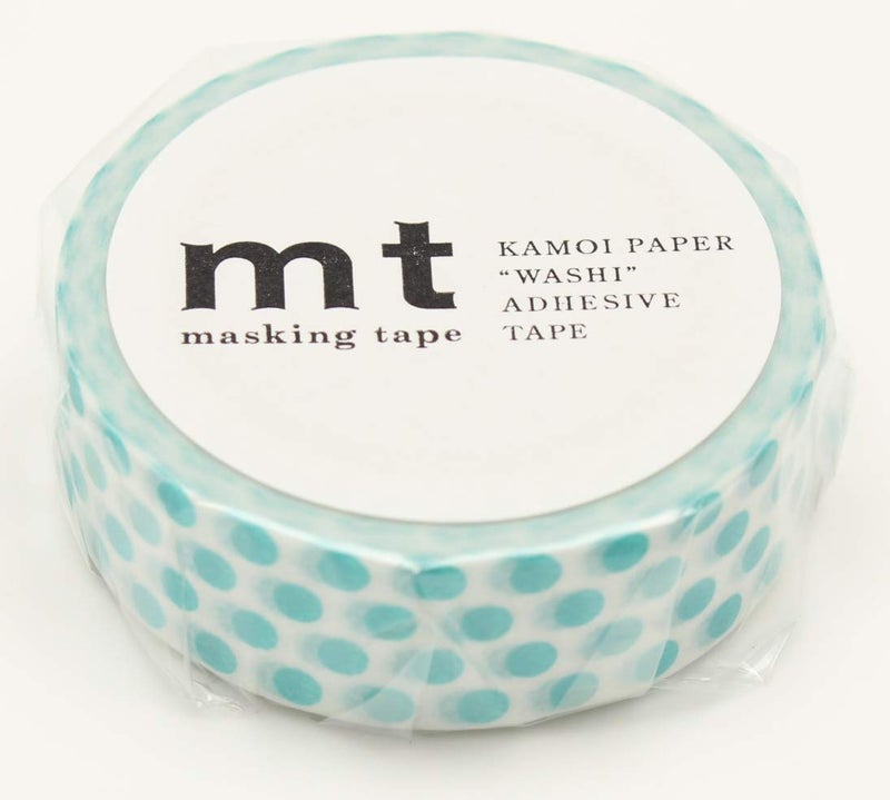 MT mt Washi Masking Tape Polka Dots, 15 mm x 10 mtrs Shade - soda, (Pack of 1)  - Image 2