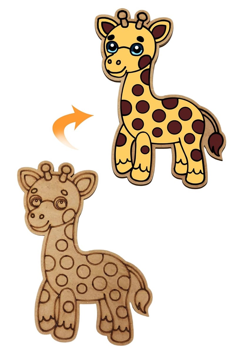 Webby طقم طلاء جمل خشبي للأطفال، حرف يدوية وفنون للأطفال | طقم طلاء ملون | حرفة خشبية | هدية عودة عيد الميلاد | نشاط للأطفال - Image 2