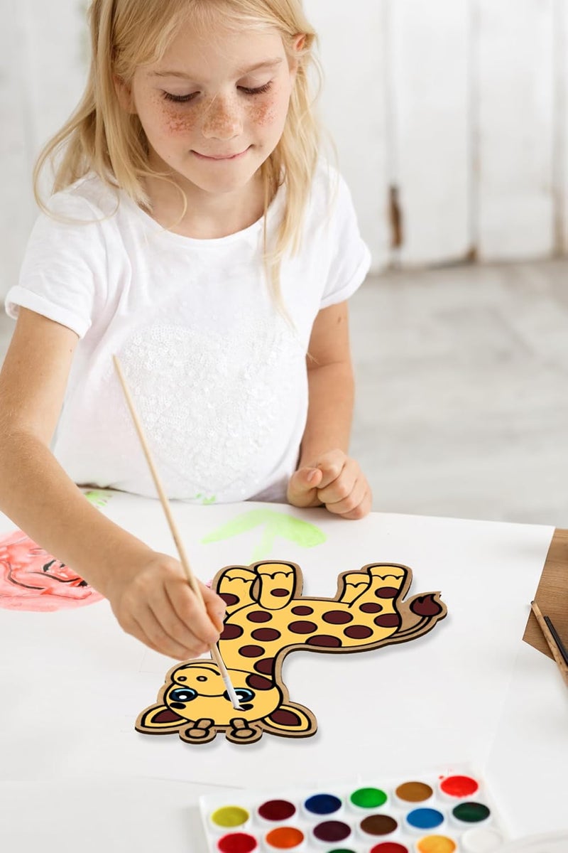 Webby طقم طلاء جمل خشبي للأطفال، حرف يدوية وفنون للأطفال | طقم طلاء ملون | حرفة خشبية | هدية عودة عيد الميلاد | نشاط للأطفال - Image 4