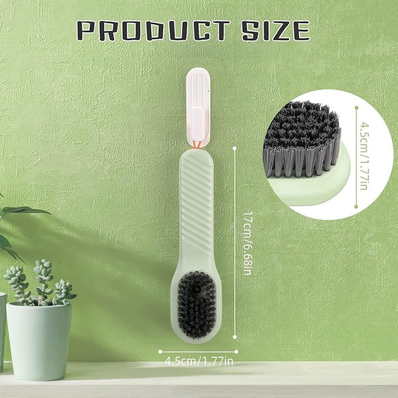 kaqer Multifunctional Scrubbing Brush with Soap Dispenser Soap Dispensing Cleaning Brush with Handle Scrubbing Reusable Washing Shoe Brush for Shoes Clothes Cleaning - Image 4