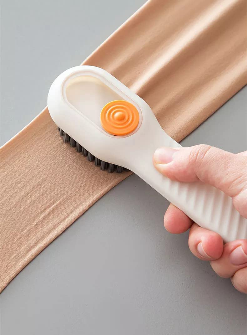 kaqer Multifunctional Scrubbing Brush with Soap Dispenser Soap Dispensing Cleaning Brush with Handle Scrubbing Reusable Washing Shoe Brush for Shoes Clothes Cleaning - Image 2