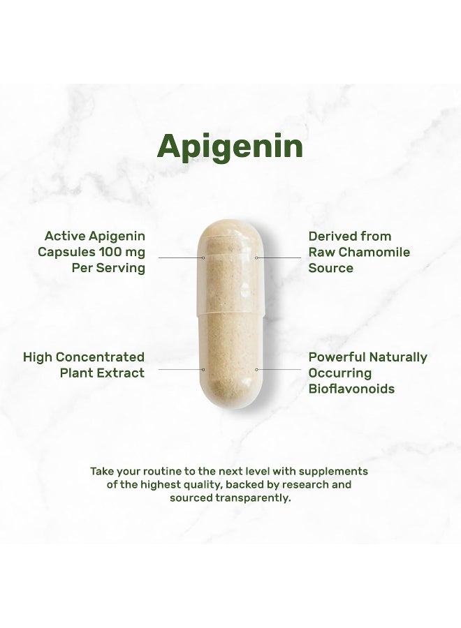 DEAL SUPPLEMENT Apigenin, 100mg Per Serving, 240 Capsules â€“ Raw Plant Extract from Chamomile Flower â€“ Active Bioflavonoids & Antioxidants â€“ Sleep & Relaxation Supplement â€“ Non-GMO - Image 3