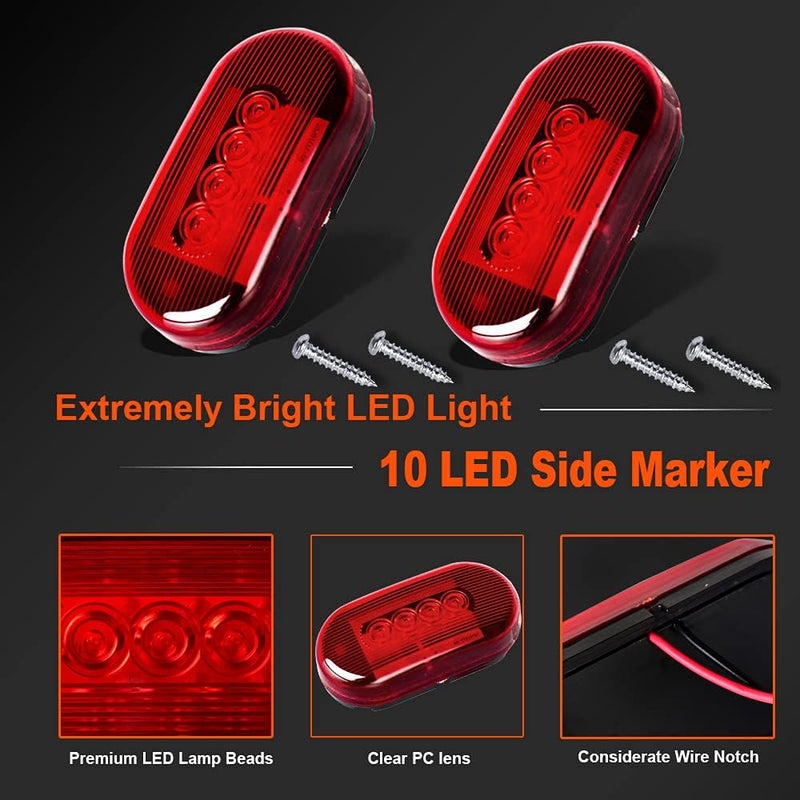 Nifeida 2Pcs Red LED Side Marker Light - Image 2