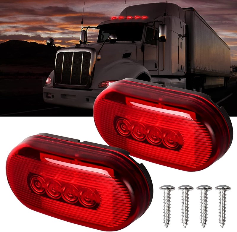 Nifeida 2Pcs Red LED Side Marker Light - Image 1
