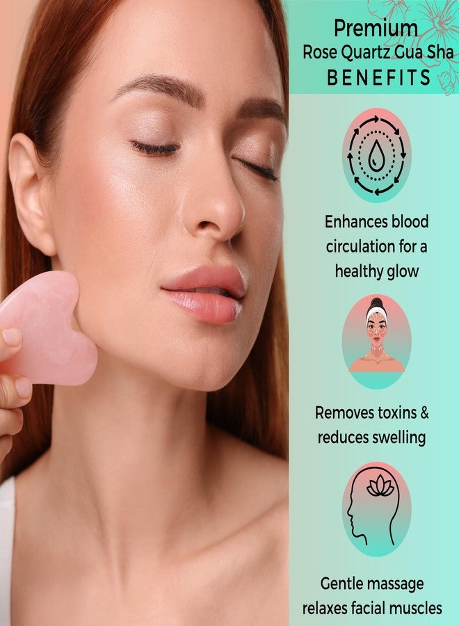Probelle Glow Boost Bundle | Rose Quartz Roller & Gua Sha | 0.5mm Derma Roller | Facial Massage & Collagen Boosting Skincare Set for Glowing, Youthful Skin - Image 5
