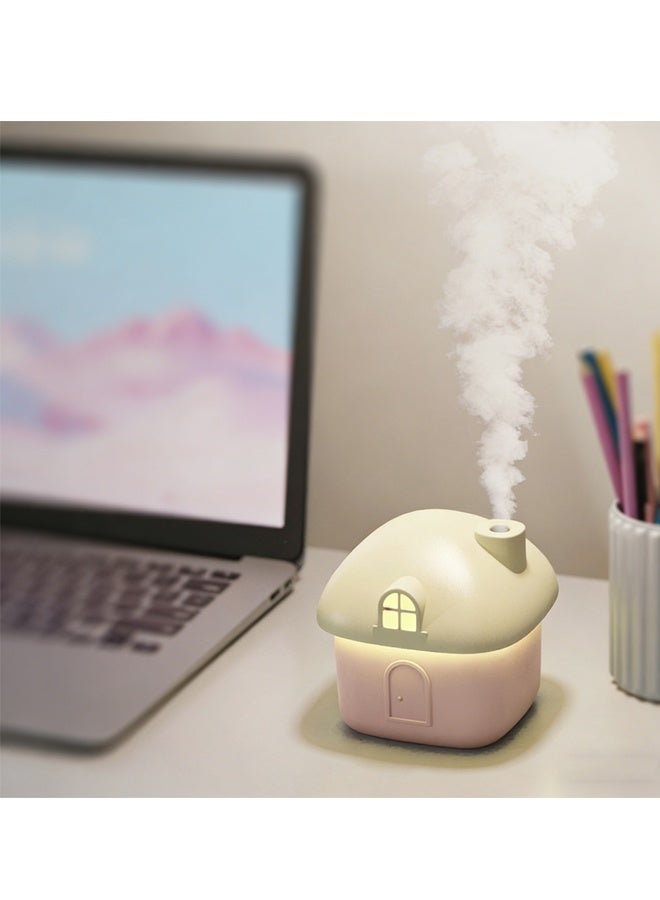 هومستر منزل لطيف منزل مرطب، 300 مل صغيرة باردة ضباب مرطبات، USB قابل لإعادة الشحن ميني مرطب الهواء المحمول مع ضوء الليل لغرفة النوم، المكتب، السيارة، السفر، الداخلي (الوردي) - Image 5