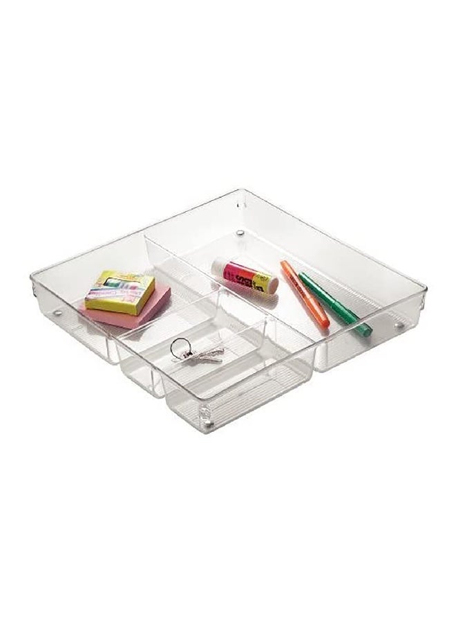 InterDesign Space Saving Square Drawer Organizer Tray Clear 12 x 2 x 12 Inch 56530 - Image 2