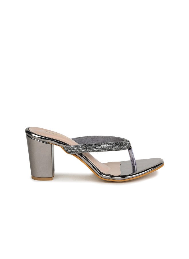 She Zone Embellished Block Heels for Women - Image 3